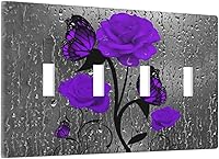 Vista 132 de Cubierta de interruptor de luz rosa brillante con purpurina de 1 banda, sin dispositivo, placa de pared en blanco decorativa para adolescentes