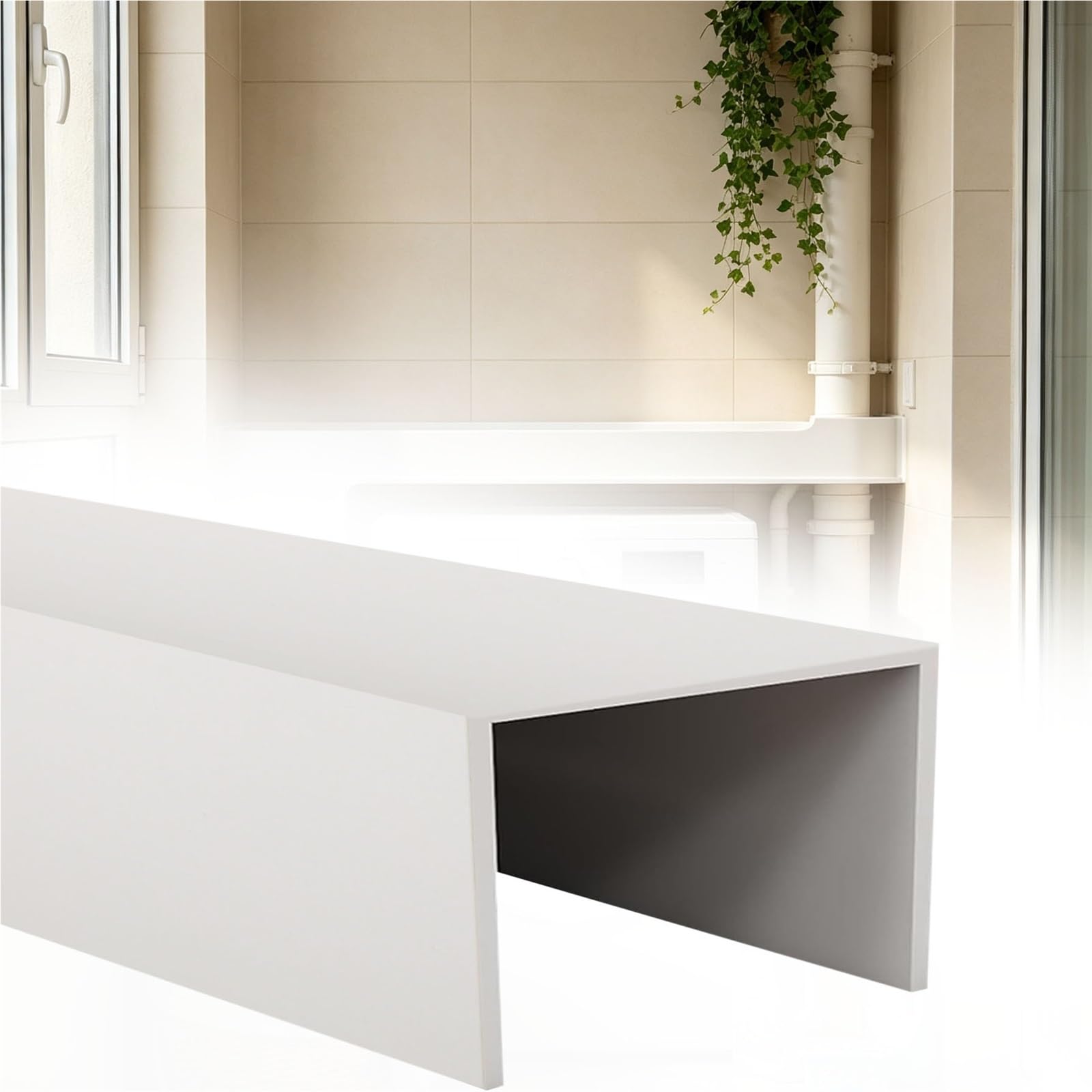 la tapa de la tubería Revestimientos De Tuberías A Prueba De Intemperie Decorativos, Interior Para Decorar Patios/Conductos De Pared/Lavabo De Baño/Conductos(120 x 6 cm/47.2 x 2.4 in)