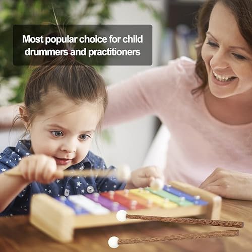 Miniatura 4 de 4 mazos de tambor de lengua de acero con cabezas de goma suave de 6.5 pulgadas, mazos suaves para principiantes y adultos, práctica y música curativa