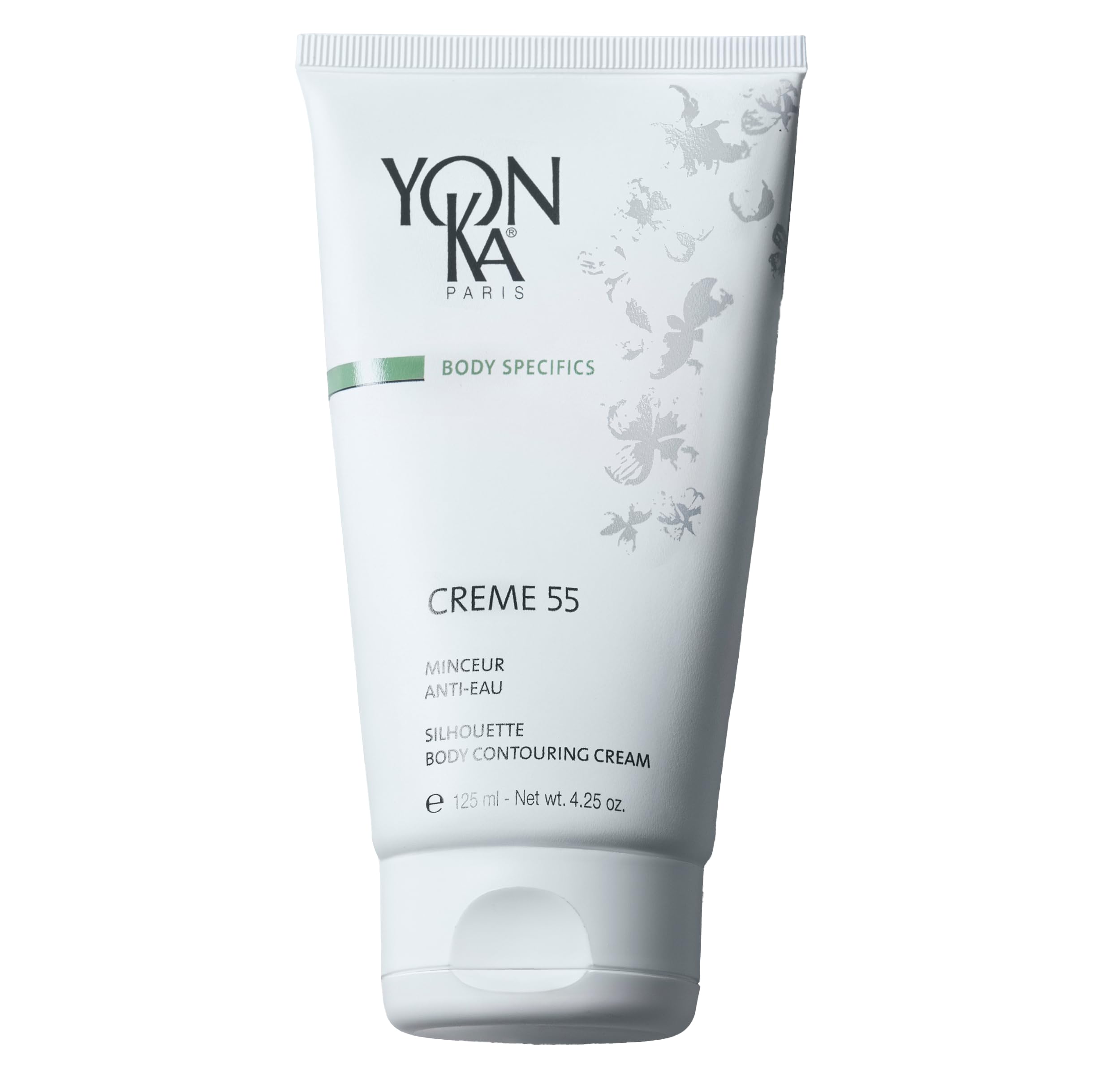 Yon-Ka Crème 55 Crème Affinante Drainante 125ml-Crème Affinante pour la Rétention d'Eau et les Jambes Fatiguées, avec Lierre et Mélange Naturel-Résultats Dermatologiquement Prouvés! Origine Naturelle