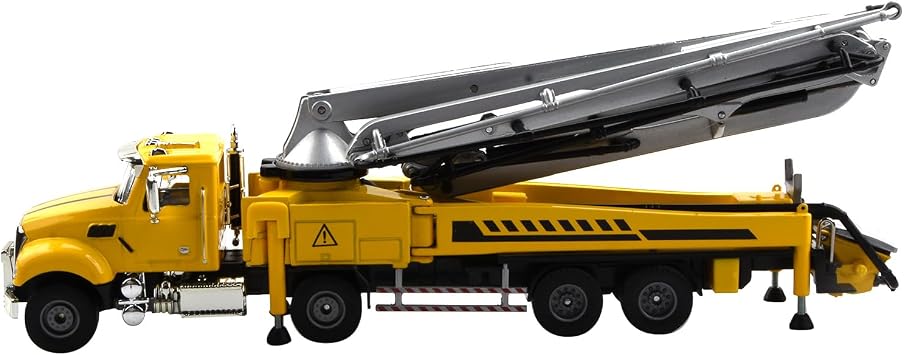 CHICHIYANG 1/55 Scale Alloy Concrete Pump Truck Construction Equipment Vehicle Engineering Vehicle Model for Home Office Display