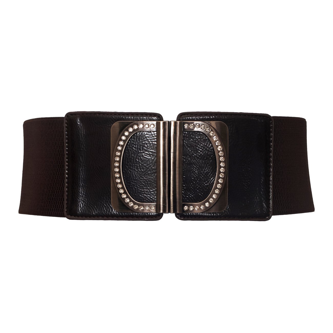 eVogues AppareleVogues Plus Size Rhinestone Accented Wide Elastic Belt