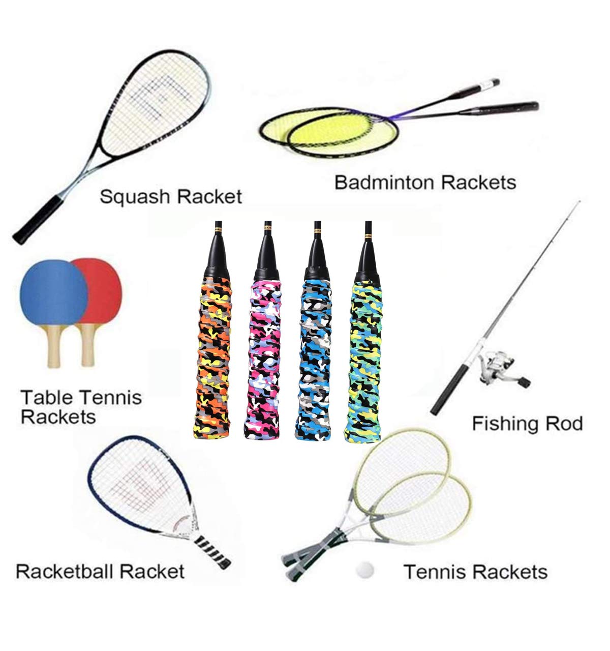 Nastri Antisudore Per Tennis E Pesca - 60 Overgrip Presa Salda