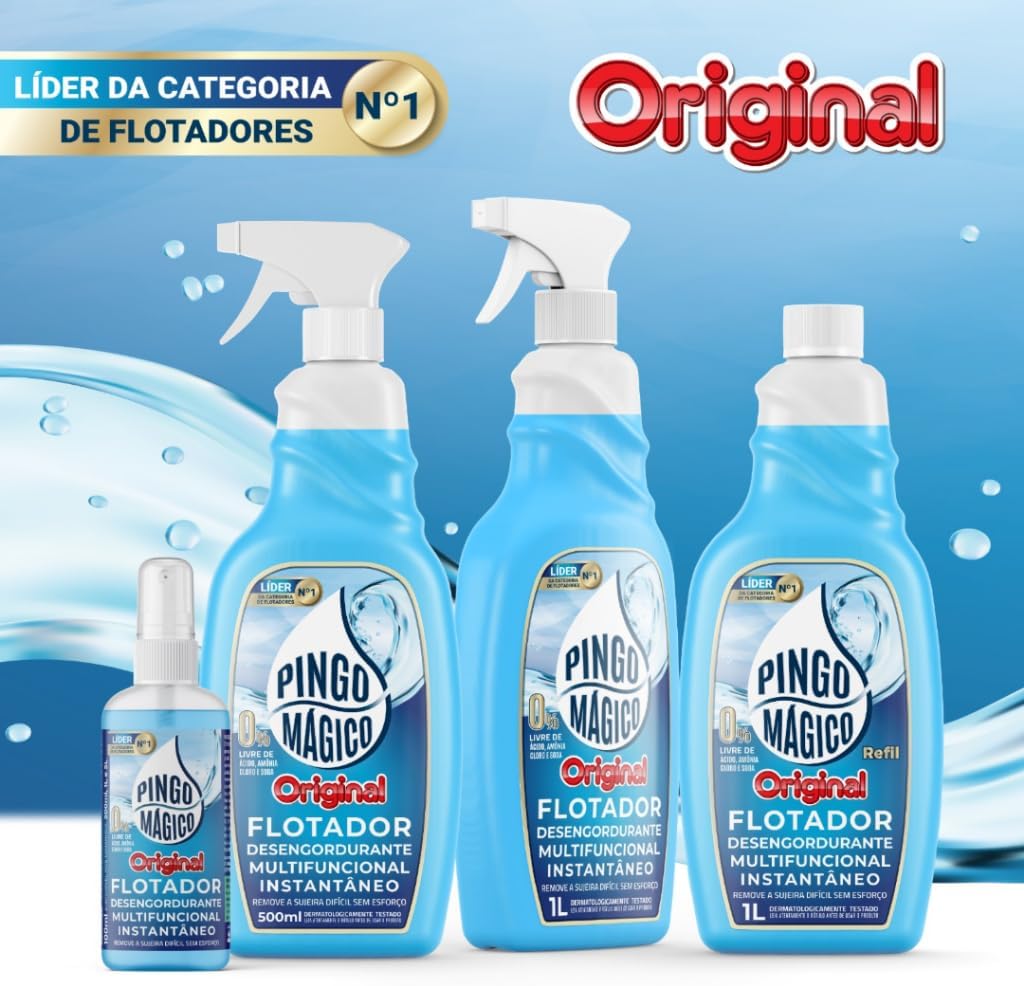 Pingo Mágico Limpa Box E Vidros Flotador Multiuso 500ml
