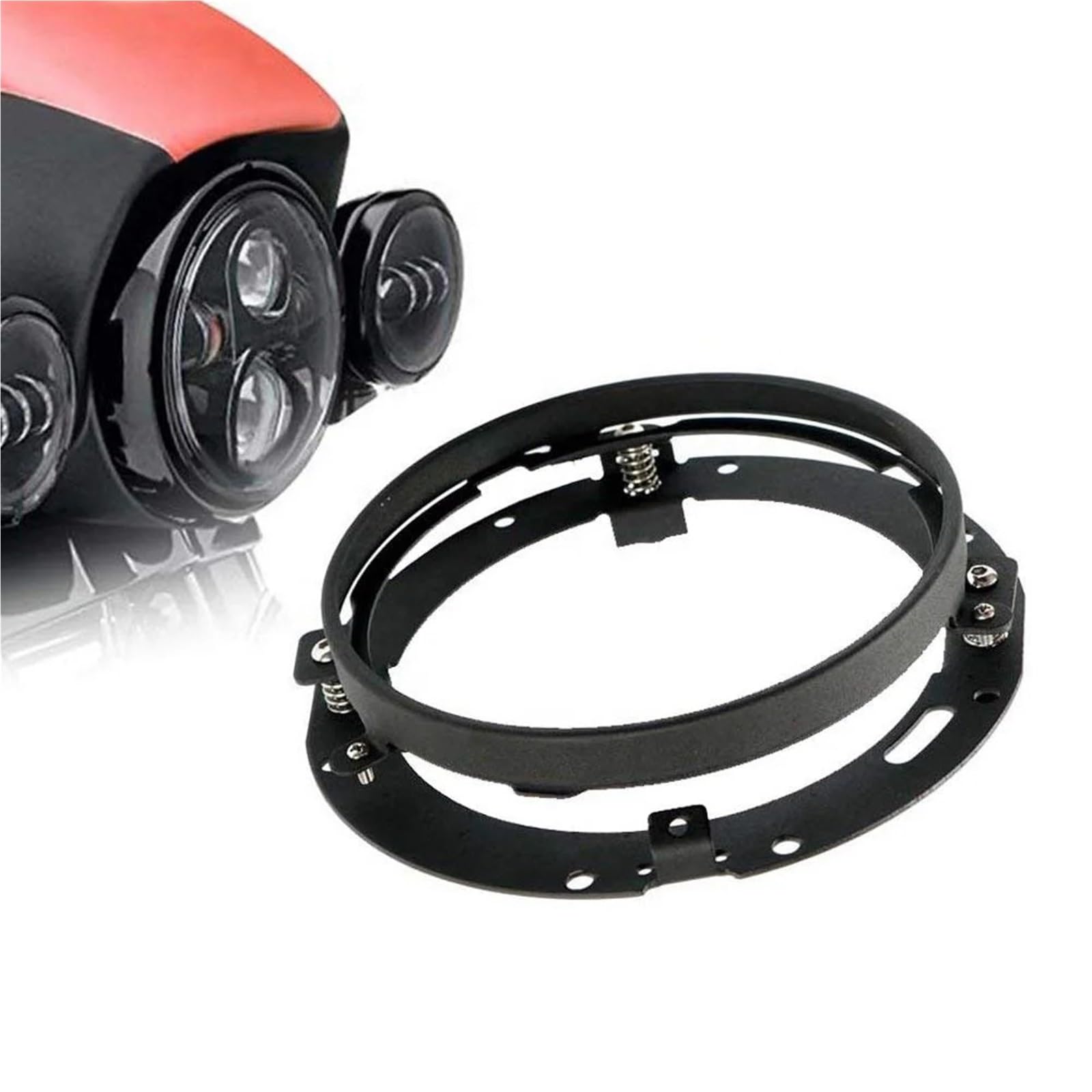 Scheinwerferhalterung Passend für Lada 4x4 Urban Niva. Passend für Suzuki Samurai. 1 PC/2 PCS 7-Zoll-Scheinwerfer-Montagehalterungsring.(2PCS Black)