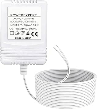 LIANSUM 24V 500mA C Wire Adapter Compatible with Thermostat and Doorbell Transformer, Compatible with Ring Doorbell, Nest, Ecobee, Sensi Smart WiFi Thermostat, Honeywell, Nest Hello,8M 315" Cord