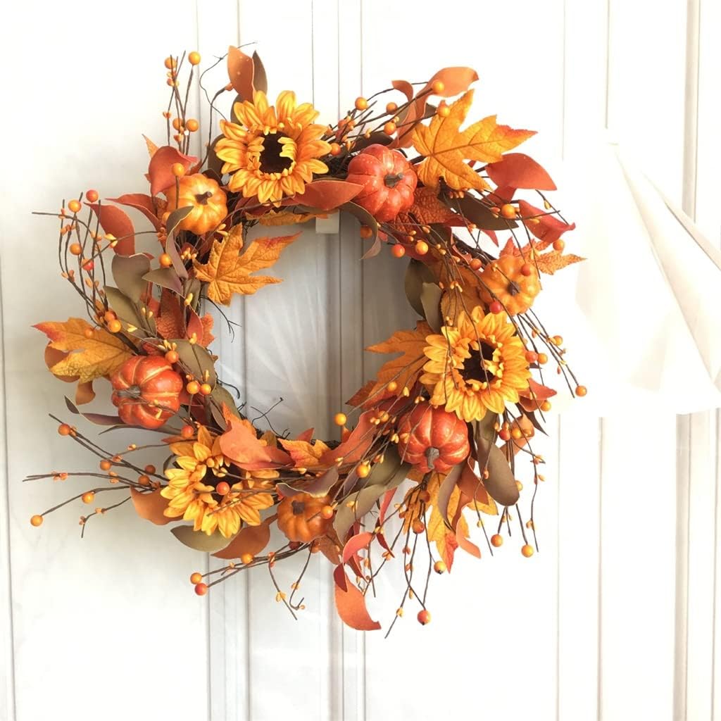 Autumn Wreath Harvest Festival Wreath Door Decoration Hanging Window Arrangement (D 40 * 40cm)