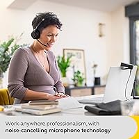 Vista 6 de Jabra Evolve2 55 - Auriculares inalámbricos estéreo con tecnología AirComfort, micrófonos con cancelación de ruido y cancelación activa de ruido