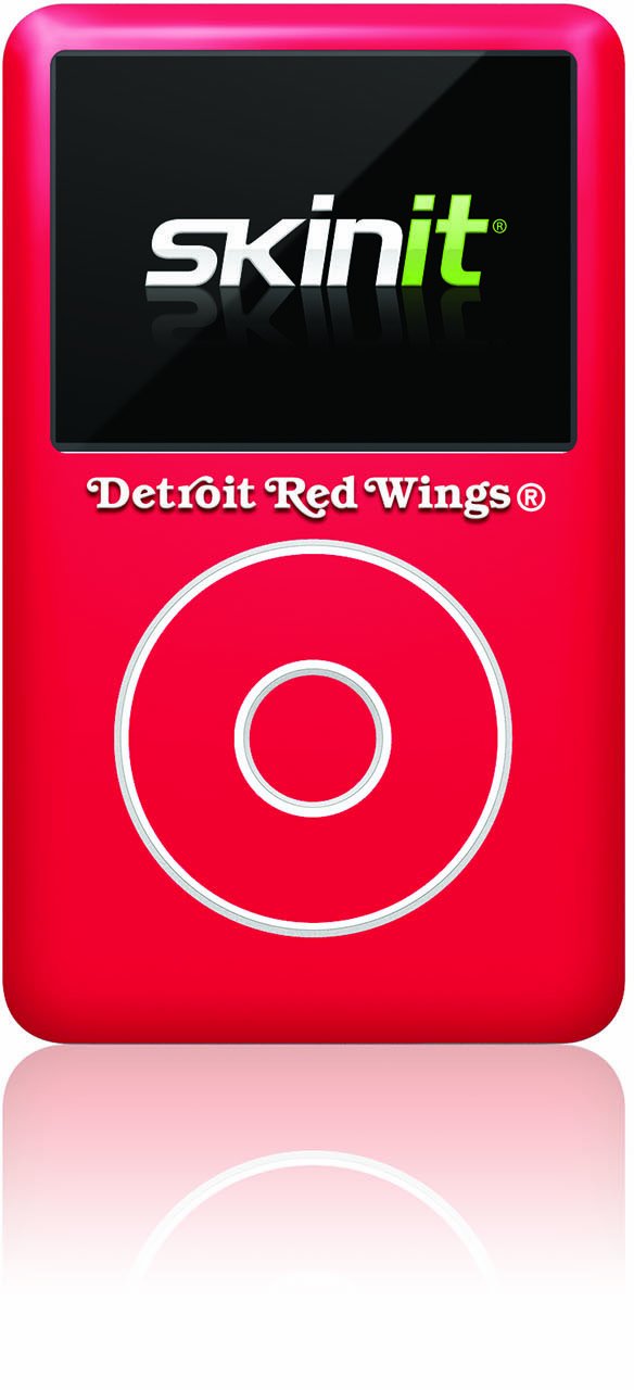Skinit Decal MP3 Player Skin Compatible with iPod Classic (6th Gen) 80GB - Officially Licensed NHL Detroit Red Wings Solid Background Design