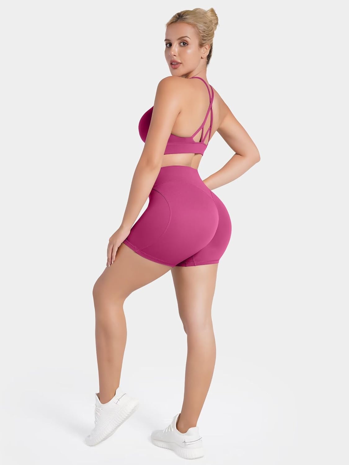 Sunzel No Front Seam High Waist Gym Shorts for Women, Squat Proof Biker Shorts with Tummy Control for Yoga Workout Running - Image 8