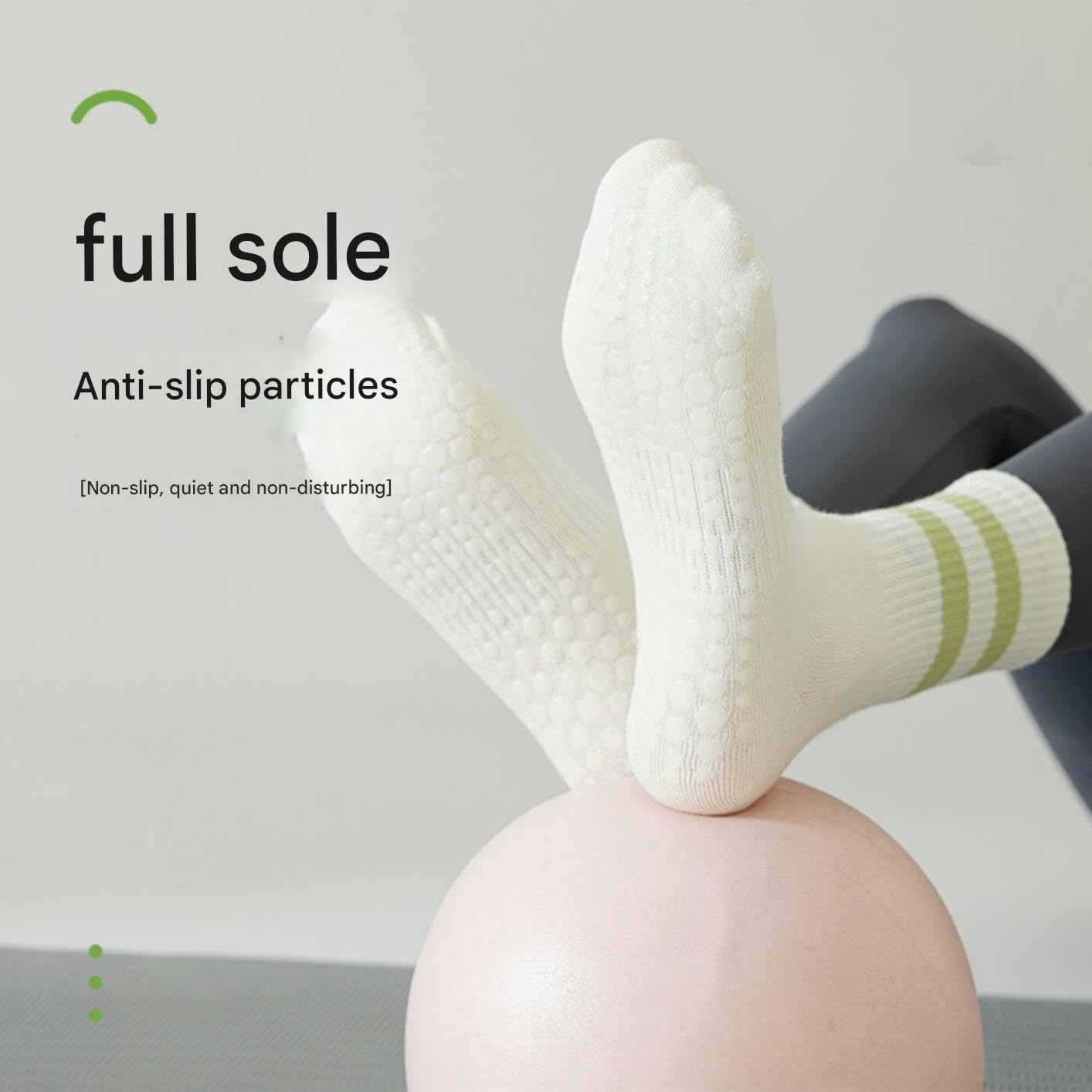 Socken Herren 2 Paare Antiskid -Yoga -socken, Grip Nicht Langen Für Pilates, Barre, Kriegsmittel, Kunstfitness, Tanz Frauen-gelb