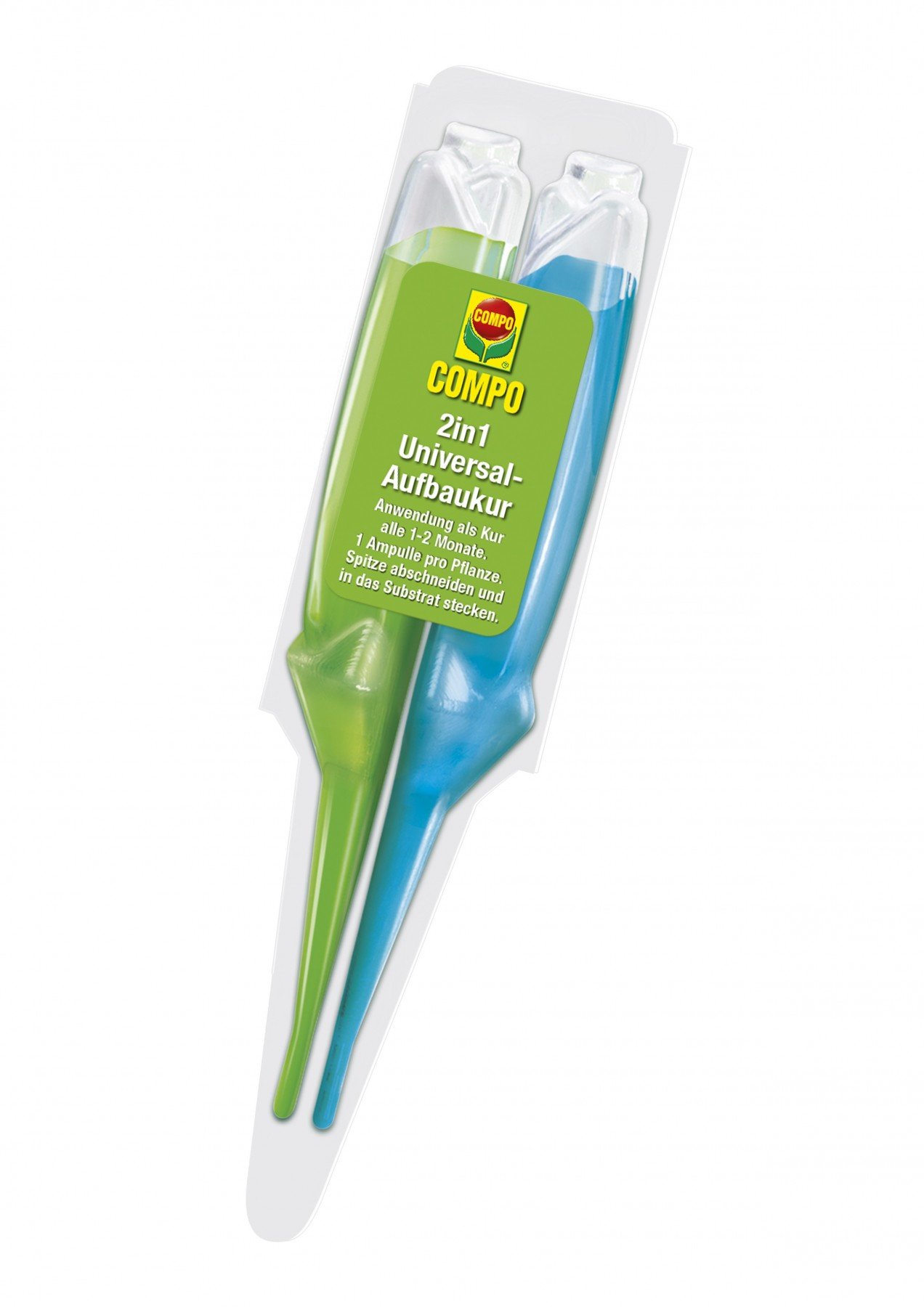 COMPO 2in1 Universal-Aufbaukur, Dnger fr alle Zimmerpflanzen, Terrassen-  und Balkonpflanzen, 4 Wochen Langzeitwirkung, Grn / Blau, 30 ml :  Amazon.de: Garten