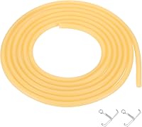 PATIKIL 10 ft természetes latex cső 5mm belső átmérővel, csatornázó bilincsekkel sporthoz és kísérletekhez 1