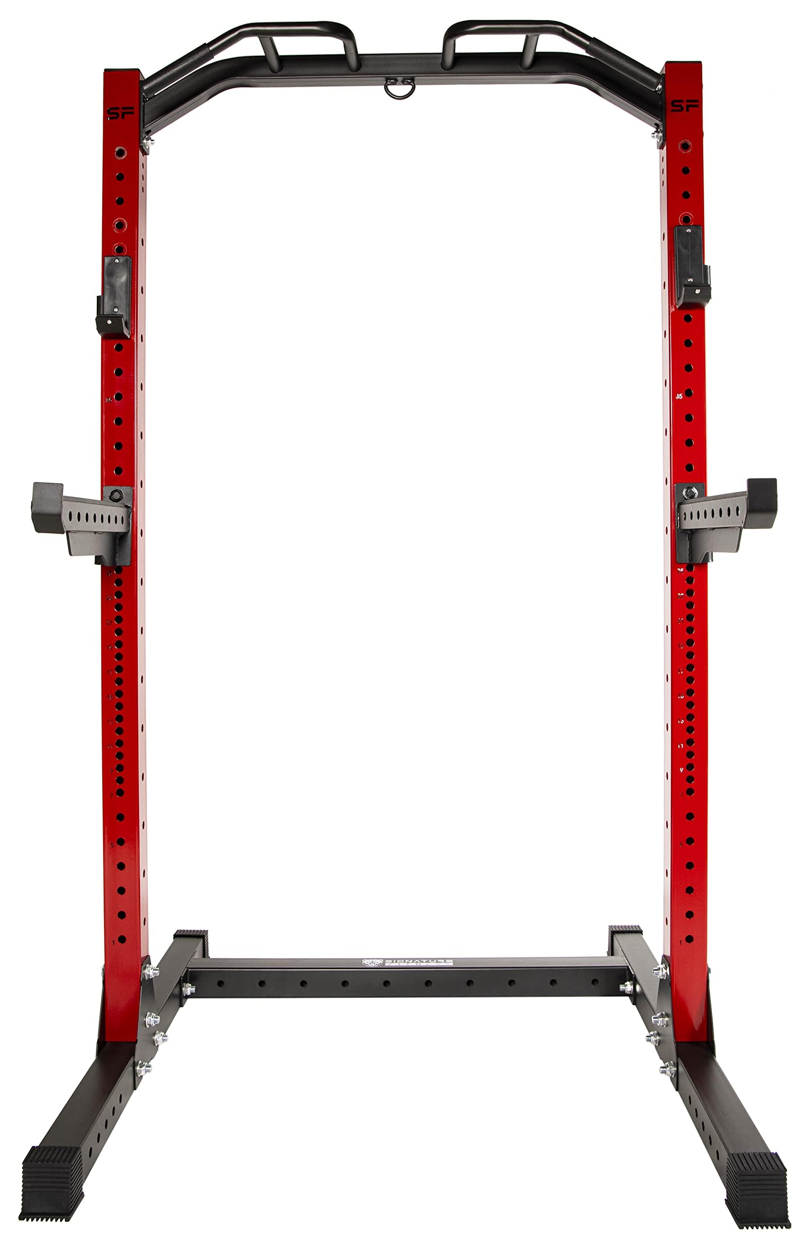 Fitvids SF-SS1 1,000 Pound Capacity 3” x 3” Power Rack Squat Stand, Includes J-Hooks and Safety Spotter Arms, Optional Conversion Kits
