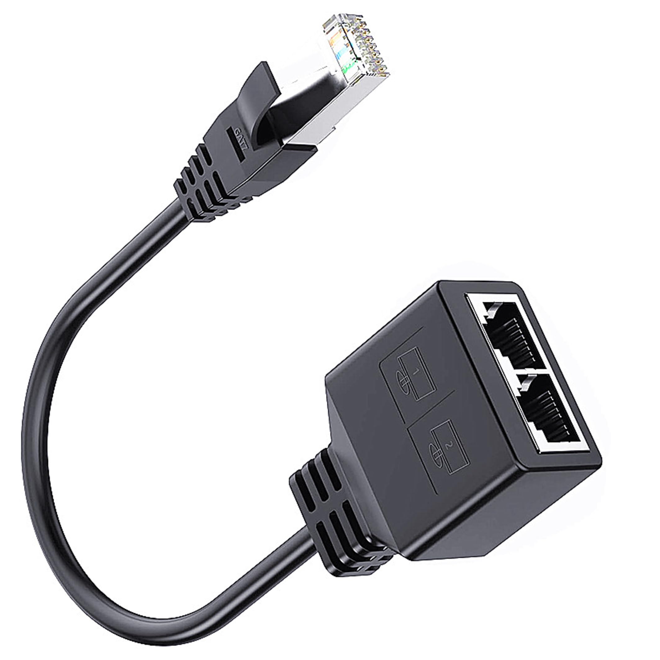Adaptateur Ethernet RJ45 1 à 2 Ports Distributeur LAN Cat5 Cat5e Cat6 Cat7