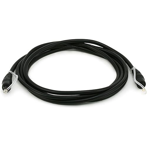 Monoprice S/PDIF Digital Optical Audio Cable - Toslink to 3.5mm Male Mini Toslink, 5.0 mm Outside Diameter, 6ft, Black