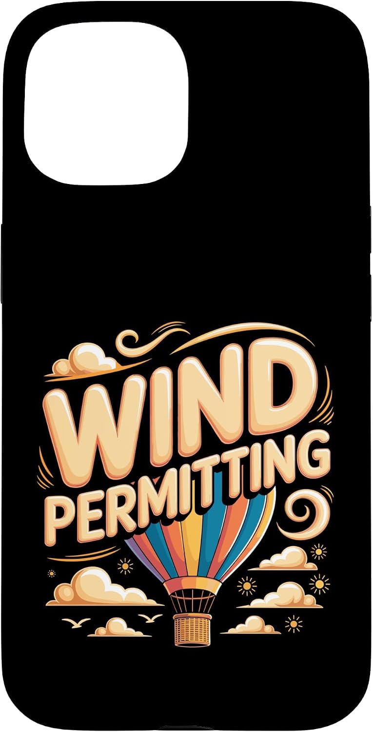 Wind Permitting Hot Air Balloon Pilot Ballooning Aeronaut Case for iPhone X/XS image 5