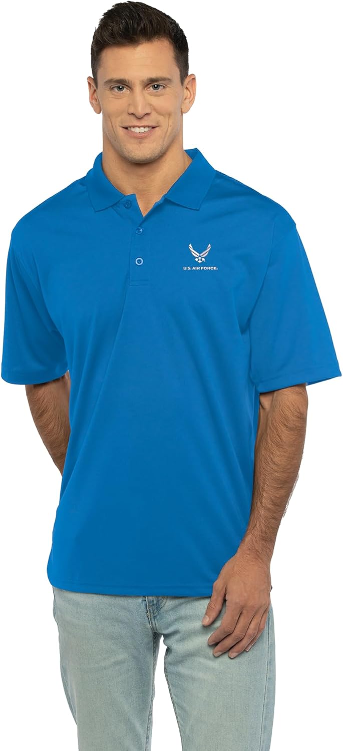 Vantage Apparel US Air Force Premium Moisture Wicking Team Polo