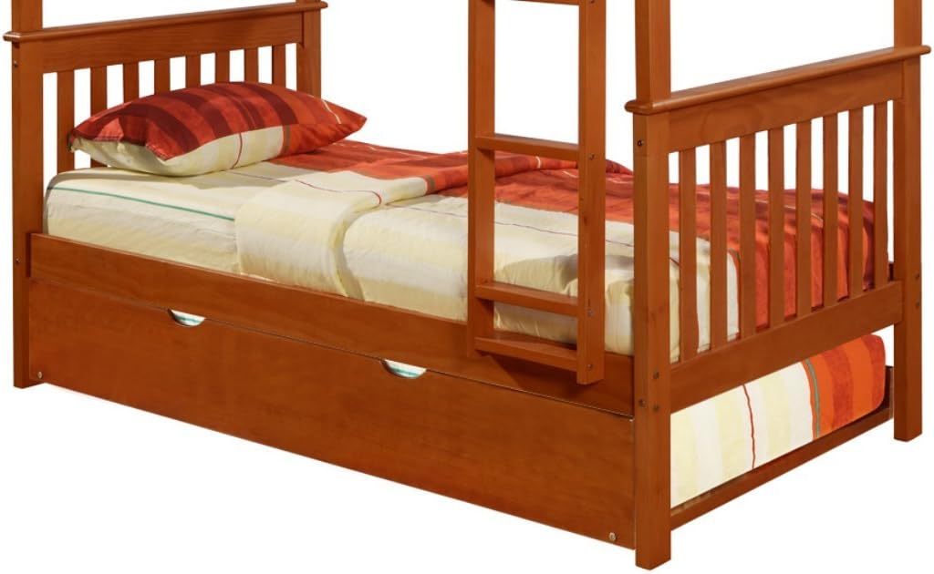 Buy Bunk Bed Kingdom Trundle Bed, Twin, Light Espresso Online at Lowest