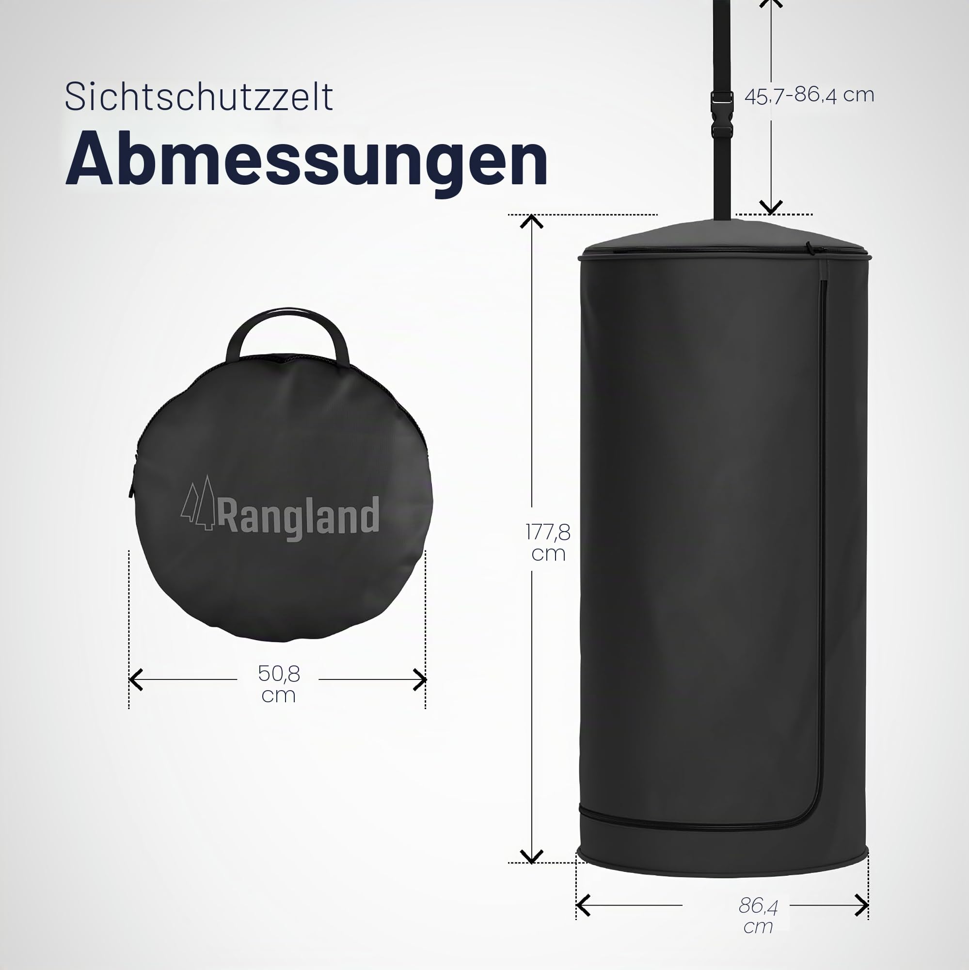 Tragbares Umkleidezelt – Pop-Up-Sichtschutzkapsel mit Saugnapf für SUV, Camping, Dusche, Strand und Toilette (Tragetasche im Lieferumfang enthalten)