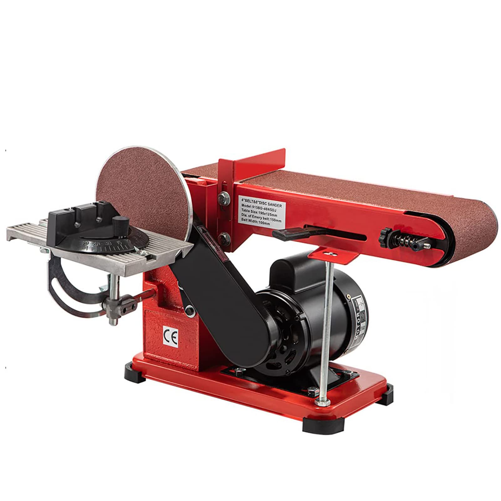 Lijadora Combinada De Disco, Lijadora Eléctrica De Banda Ajustable De 350 W, Puede Lograr Un Pulido De Precisión De 180 Grados Para Bricolaje, Carpintería, Metal, Madera, Desoxidación, Pelado, Pintura