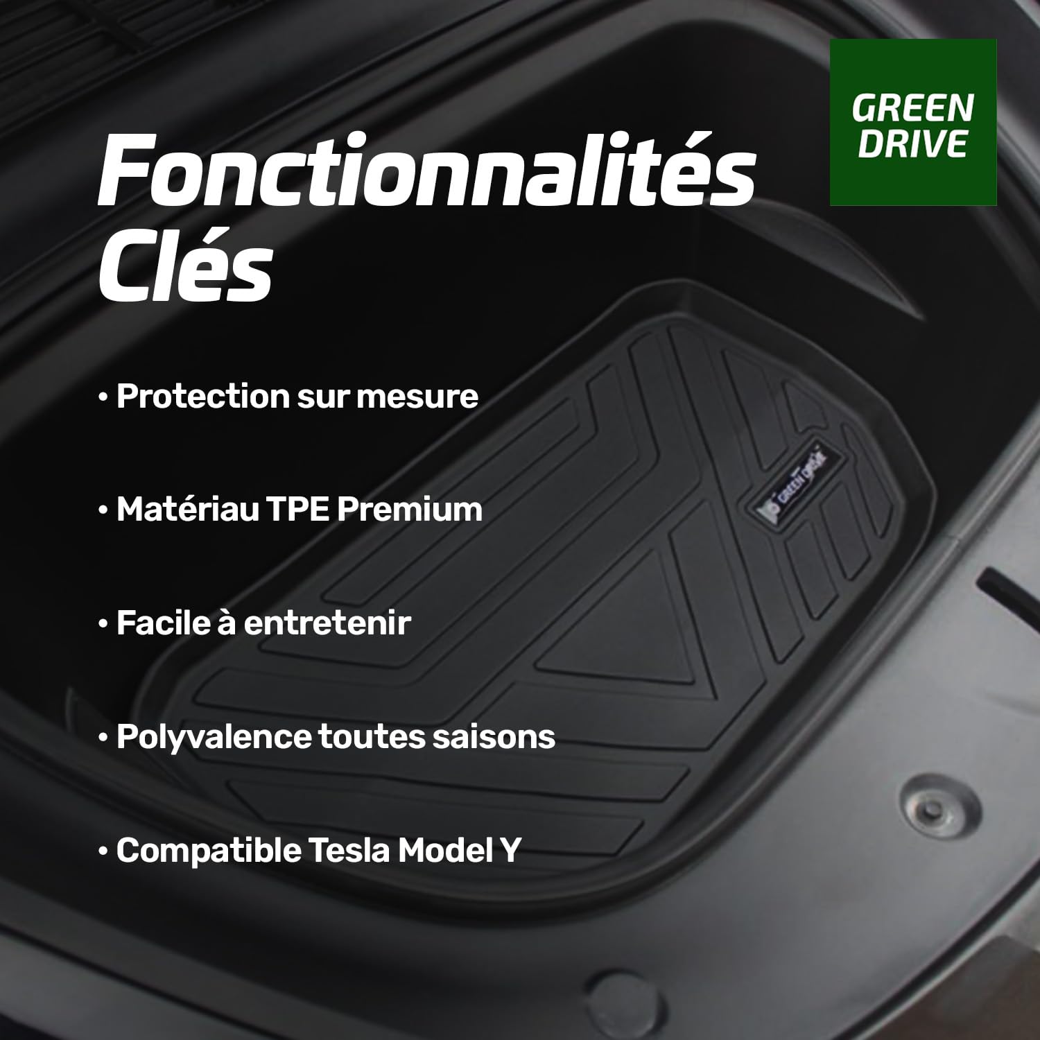 Tapis de Coffre Arrière (Trunk) - Tesla Model Y (2021-aujourd'Hui)