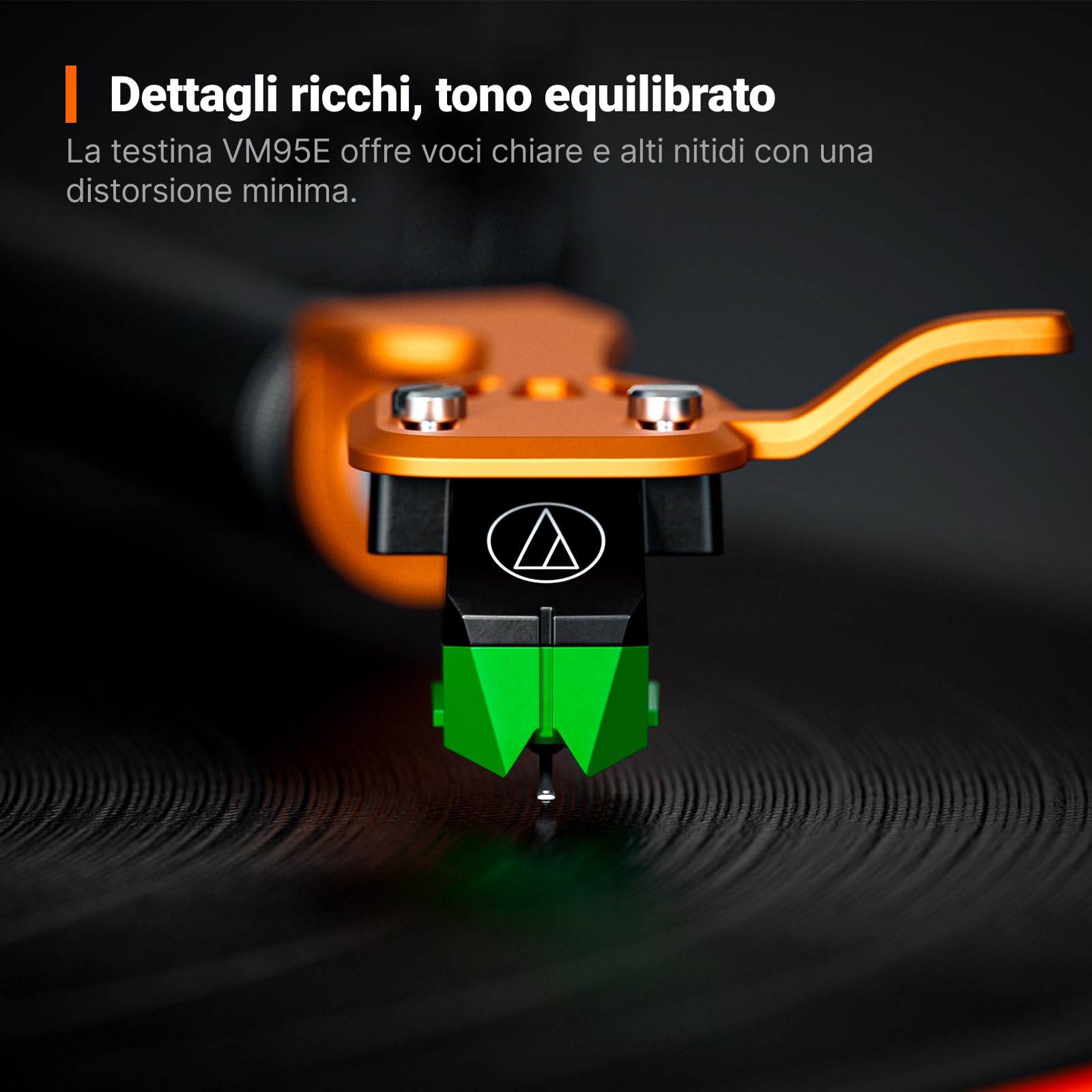Fosi Audio LUNA3 Giradischi Vinili Hi-Fi, Lettore con Testina VM95E, Piatto in Acrilico, Controllo Motore Servo, Senza Preamp Integrato, Braccio Alluminio, Giradischi Vinile