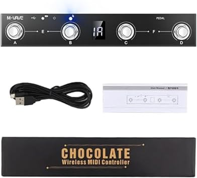 chocolate MIDI BT Wireless MIDI Controller Rechargeable 4 Buttons Portable MIDI Foot Controller Pedal APP Control