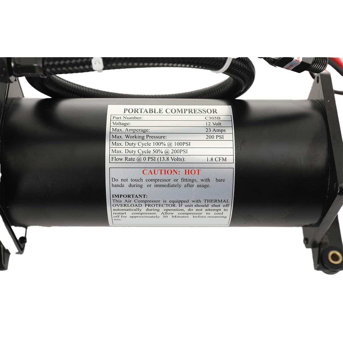 Luftfederung Kompressor, Automobile Luftkompressor-Kit, 200PSI Luftfederungskompressor Kit, 12V 23A Hochleistungskompressor Luftkompressor Geeignet für Autohupen, Luftfederungssysteme