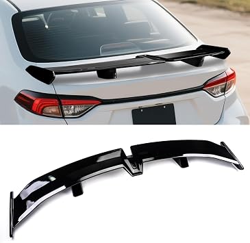 Trunk Rear Spoiler Compatible with Toyota Corolla 2019-2025 4-Door Sedan | PRO Style,ABS Material Trunk Spoiler Wing,Glossy Black