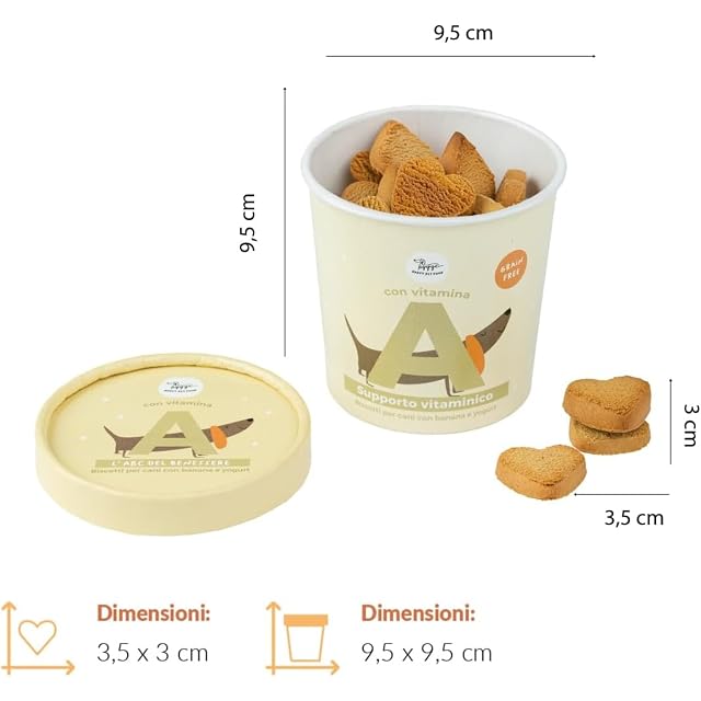Foto 6 de 7 de Galletas para perros sin cereales, yogur y plátano con vitamina A, 100% naturales para la salud del manto…