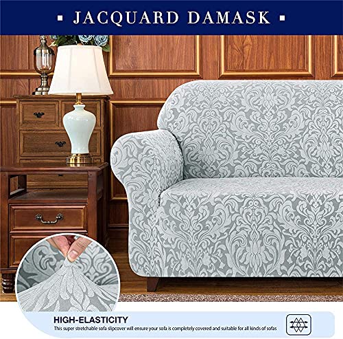 Sbtxhjwcgld 1-Piece Universal Sofa Covers, Jacquard Damask Stretch Sofa Cover Armchair Covers 1 2 3 4 Seater Polyester Spandex Floral Pattern Anti-Slip Couch Slipcover For Pets #TOP4