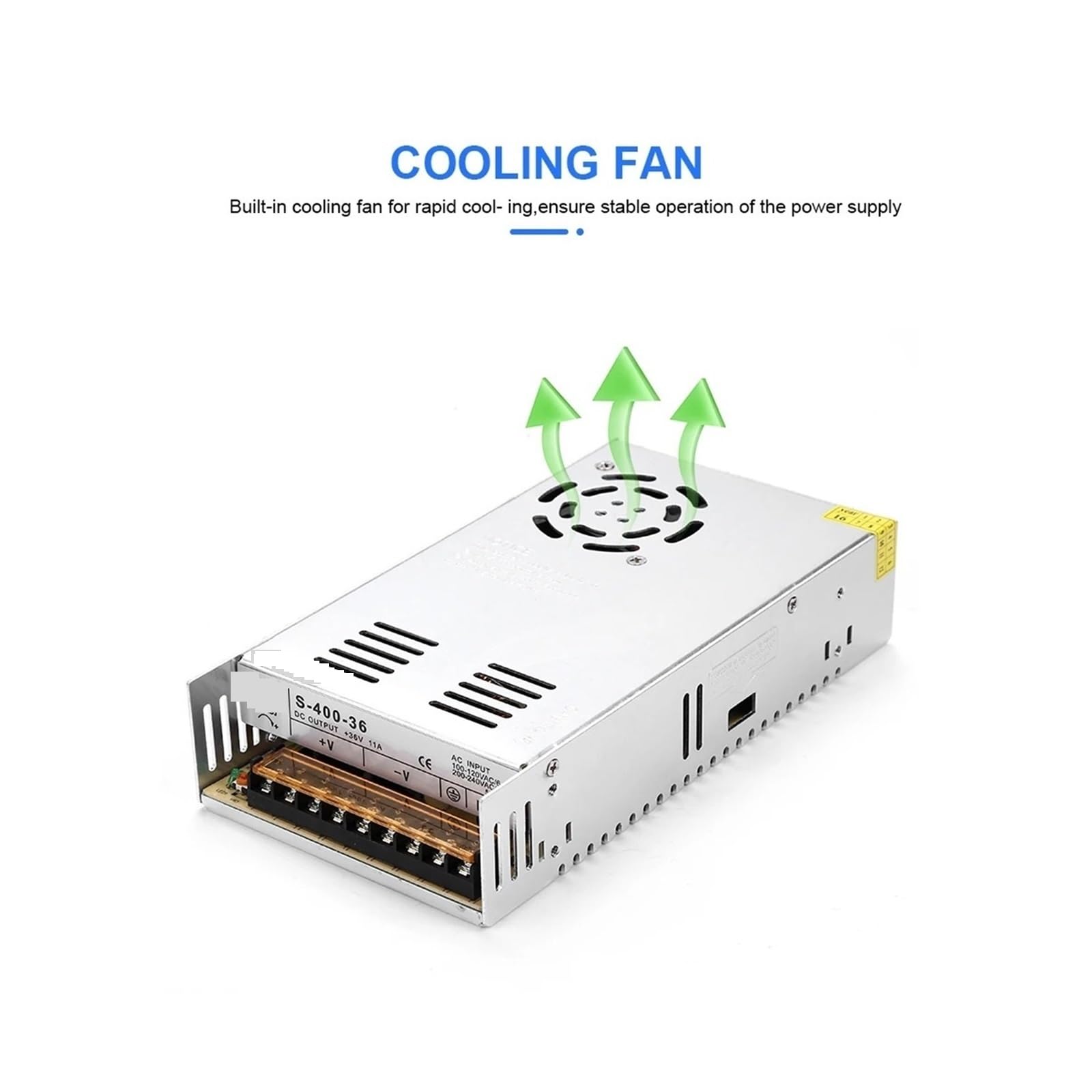 Zasilacz laboratoryjny, DC 12V 24V 36V 48V Zasilacz Impulsowy 220 Do 12 24 36 48 2A 10A 15A 20A 30A 40A 50A 60A Moc Transformatora(36V 10A 360W)
