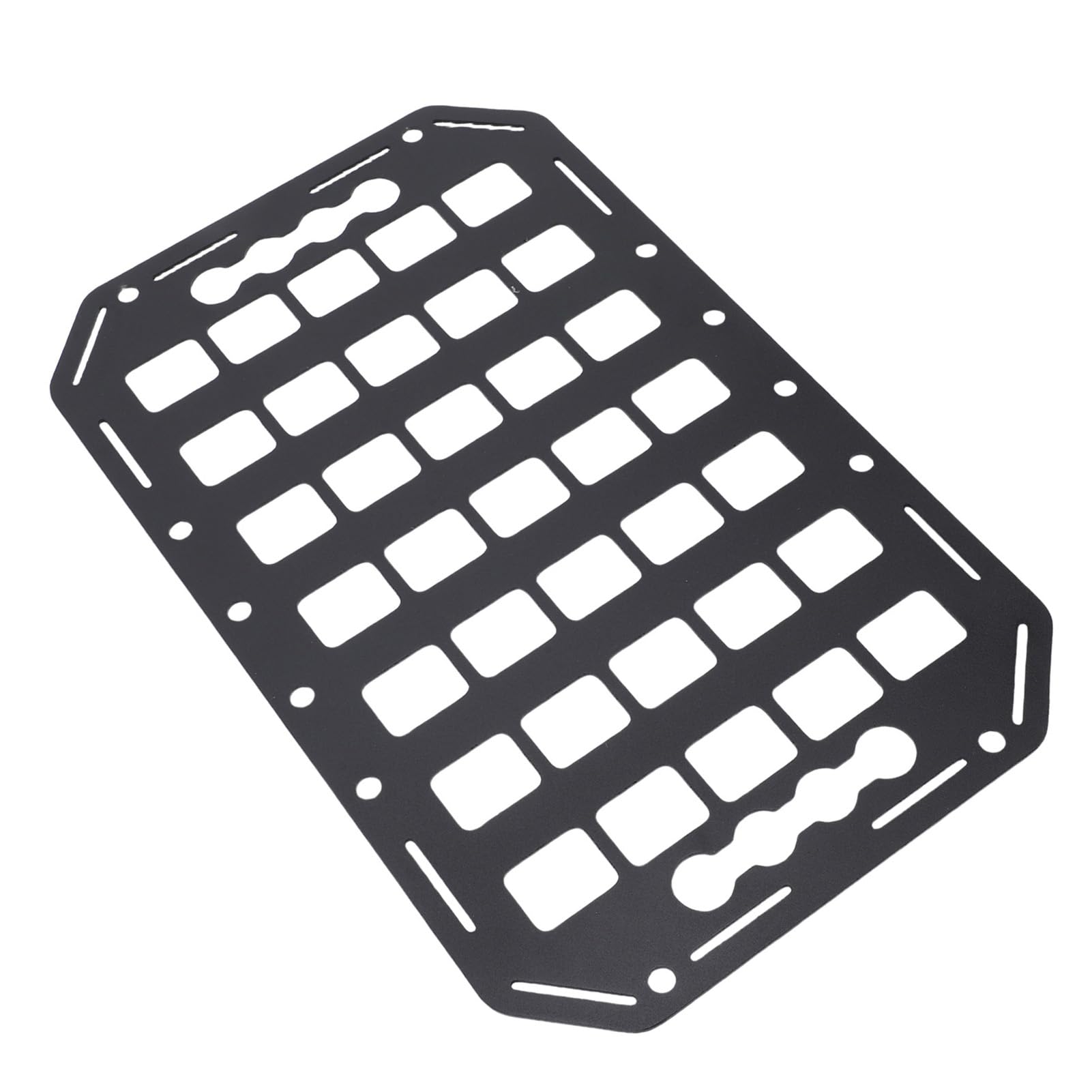 Łóżko do ciężarówki Molle Panel Rack 15x9,25x0,08 cala aluminium L Track kompatybilny organizer do przechowywania ładunku dla samochodów SUV przetworniki samochody dostawcze RV