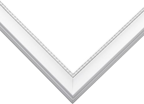 Miniatura 1 de Marco de fotos de madera real blanca de 12 x 21 pulgadas de ancho de 1.25 pulgadas  Profundidad del marco interior de 0.5 pulgadas  Marco de fotos