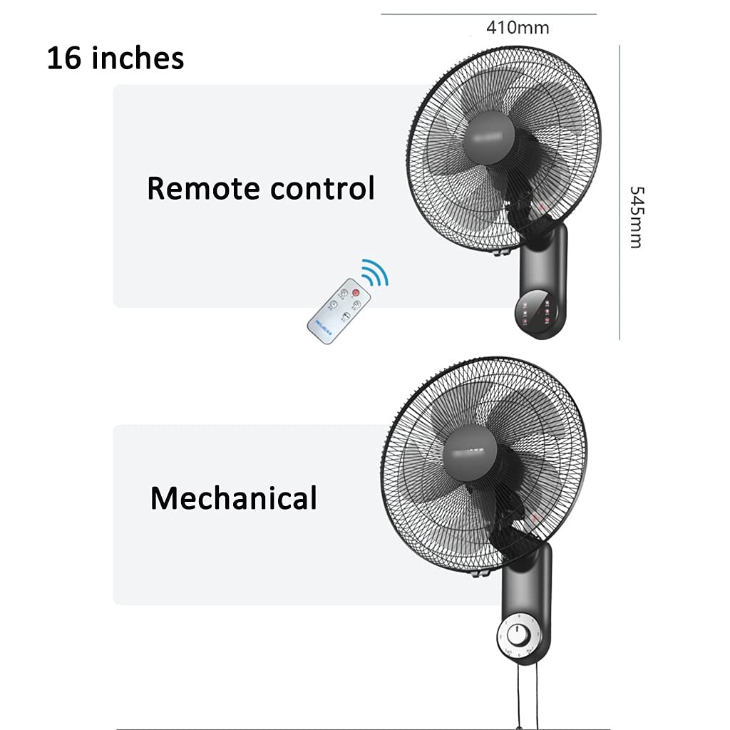 Ventilatore da Parete Industriale 65cm con Oscillazione, Funzionamento Silenzioso a 3 velocità, Robusto alloggiamento in Metallo per officine e fabbriche, Kit di Montaggio salvaspazio Incluso