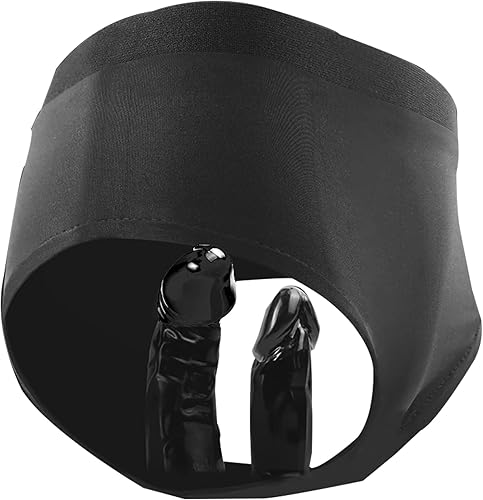 Miniatura 2 de MFMYEE Consolador de silicona, pantalones elásticos usables, pene de doble cabeza desmontable para mujeres, masturbación, bragas vaginales, enchufe