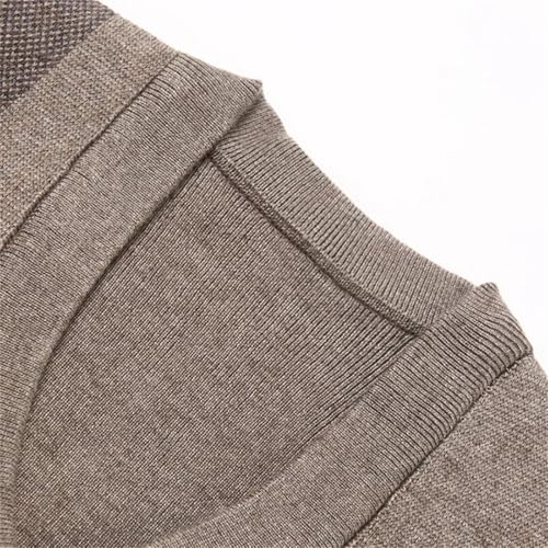 Men's Striped Knitted Sweater Vest Casual Warm V-Neck Business Casual Waistcoat Top4