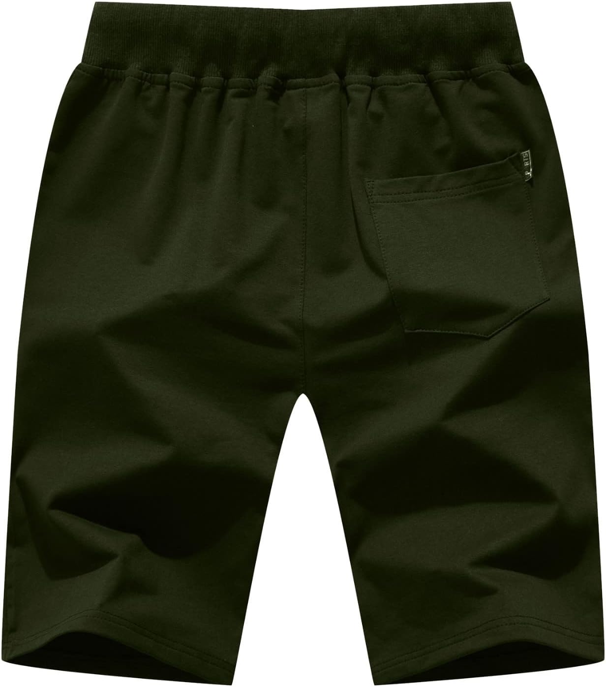 Ymosrh Mens Shorts Casual Drawstring Elastic Waist Workout Shorts with Zipper Pockets