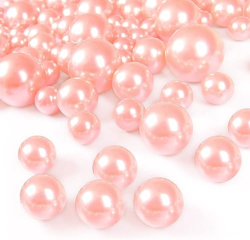 160 cuentas de perlas para relleno de jarrón, sin agujero, perlas para centros de mesa, soporte de cepillos, perlas para velas, hogar, boda,