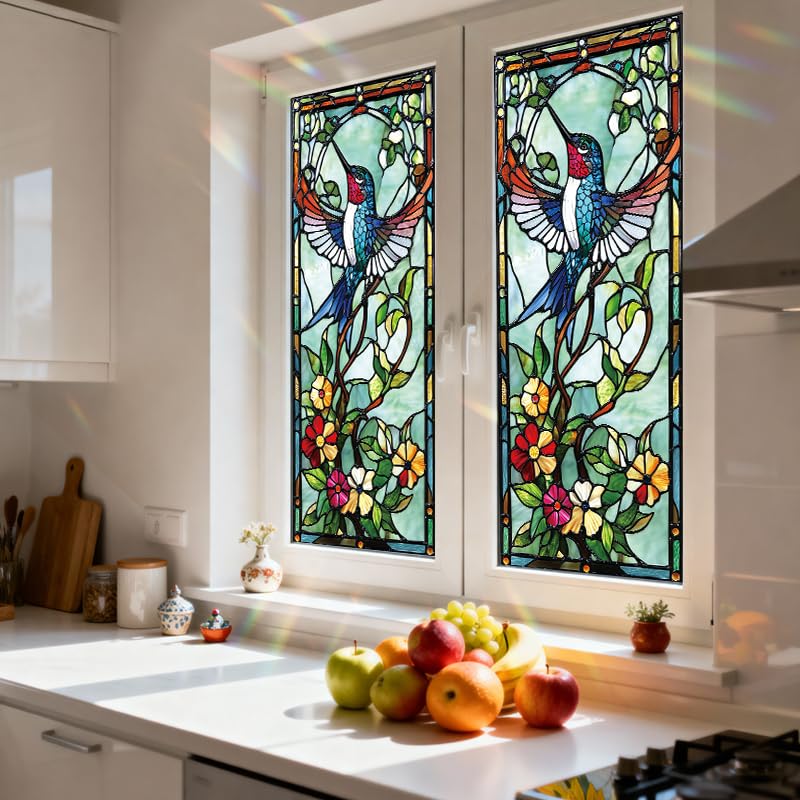 Vinilo decorativo para ventana con diseño de colibrí 17x39 pulgadas miniatura 7