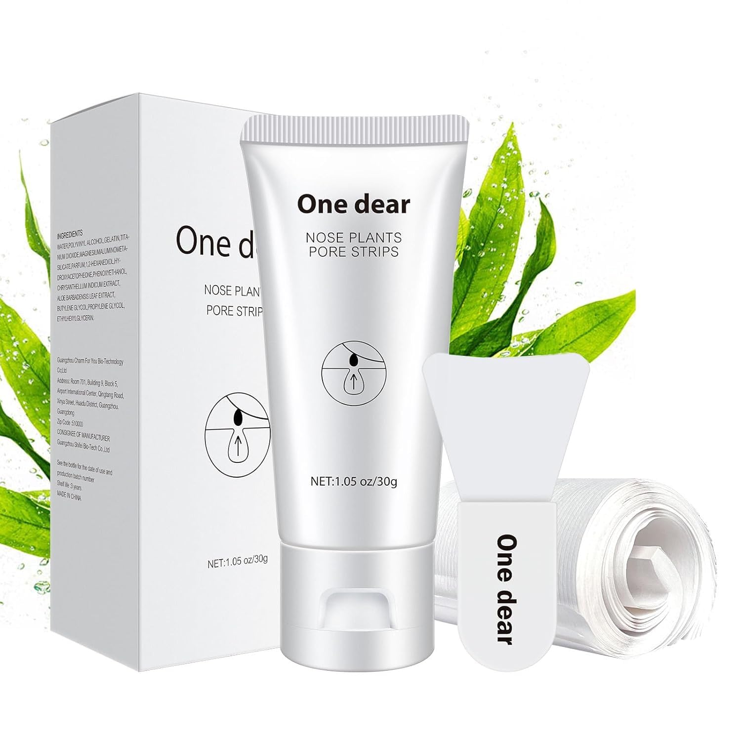 Azonee 60 Pieces Peel-Off Blackhead Removal Nose Patches – Deep Cleansing Purifying Mask with Plant Essence, Pore Remover for Unisex, Effective Nose Cleanser