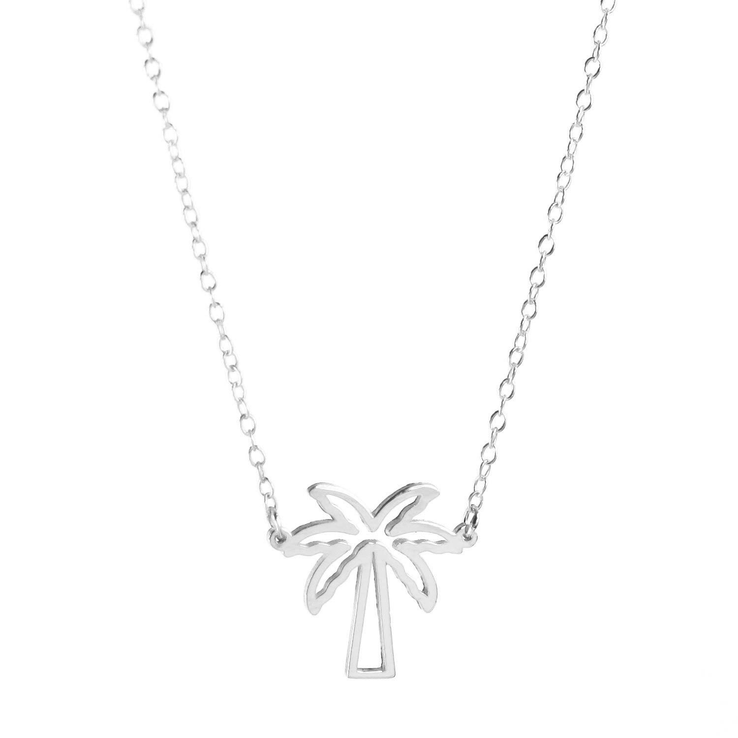 DeidreamersSterling Silver Palm Tree Necklace