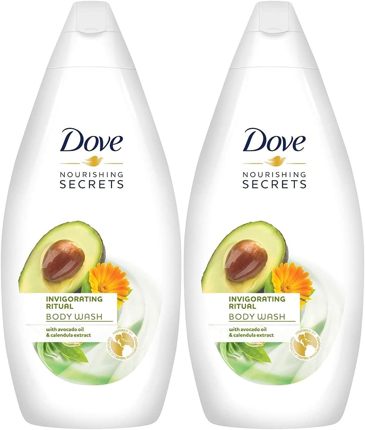 Nourishing Secrets Invigorating Ritual Body Wash, Avocado Oil & Calendula Extract, 16.9 Ounce / 500 Ml, Pack of 2