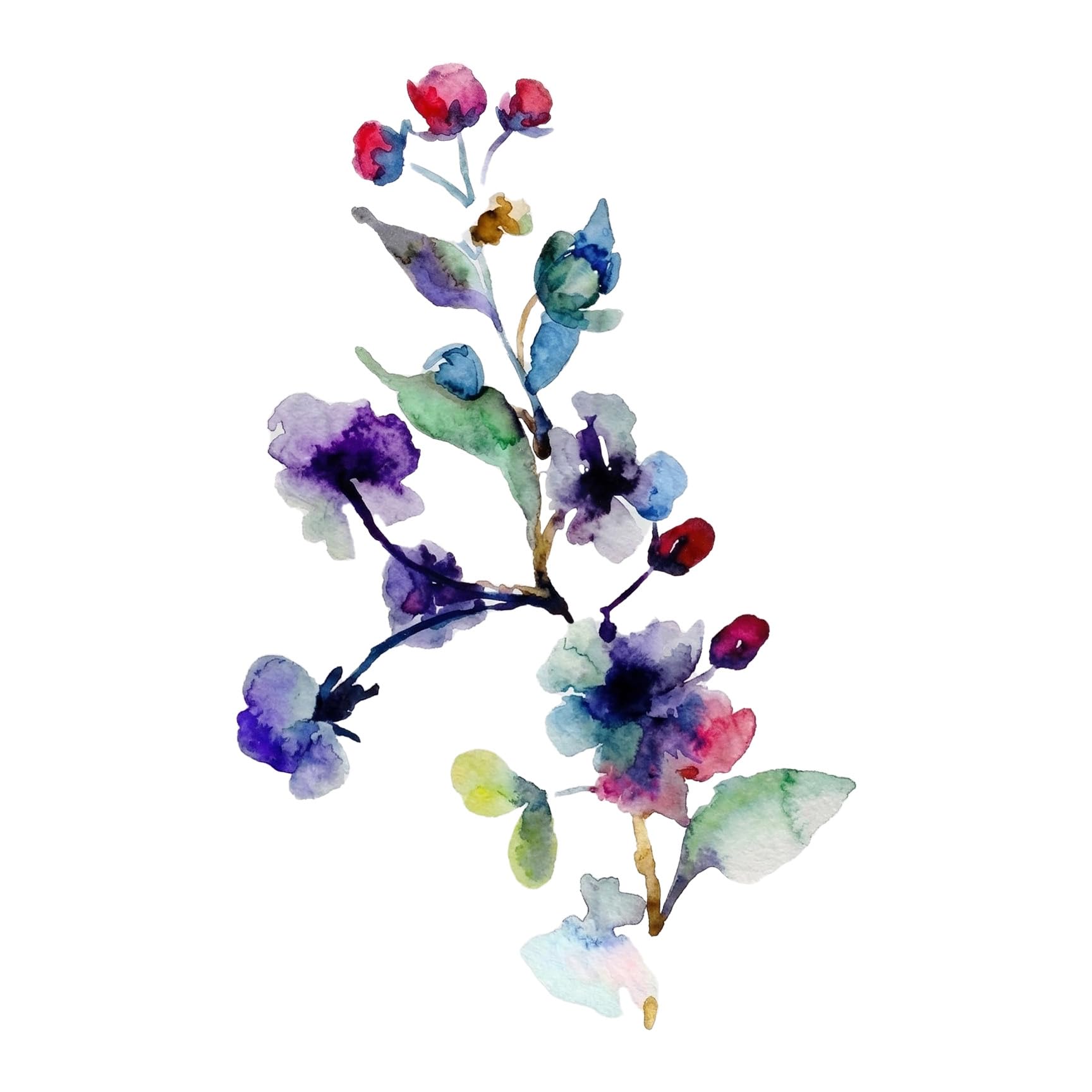 Calcomanía de vinilo para portátil con diseño floral de rama elegante para PC y Mac de 15 pulgadas