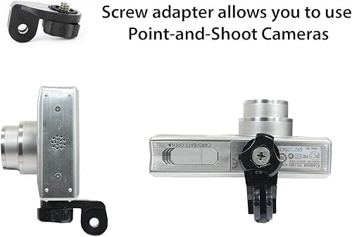 Miniatura 5 de ASOCEA Adaptador de trípode para cámara de acción, juego de adaptadores de conversión universal (14 de pulgada 20), montaje de tornillo compatible