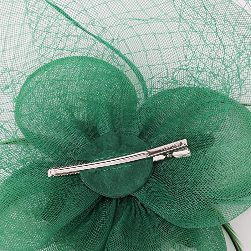 Image of DRESHOW Women Fascinator Hats Tea Party Hat Vintage Pillbox Hat Headband for Cocktail