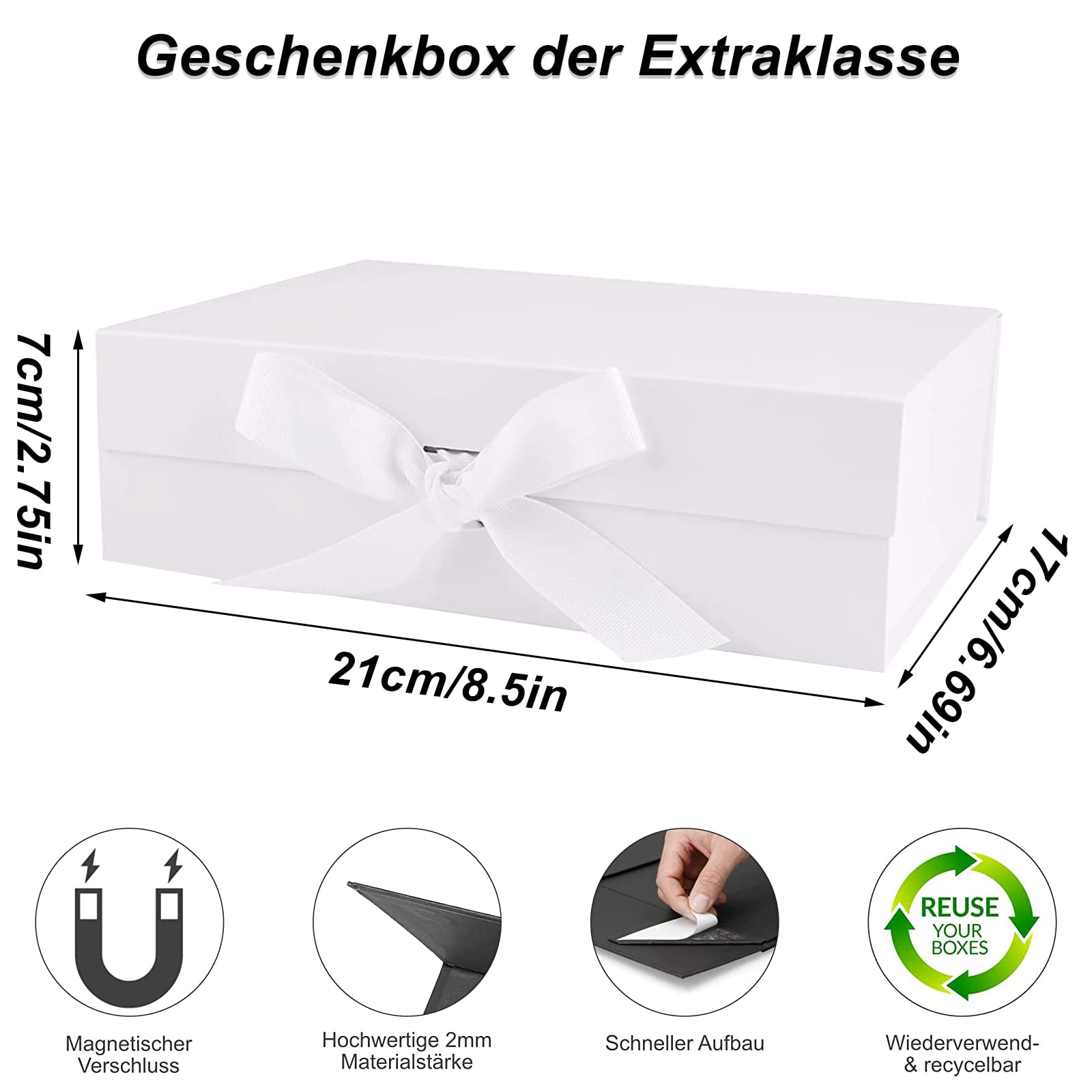 Geschenkdoos Draagdoos XL Met Handvat Zwart 30x20x20cm 25st OP IS OP Krabbendam Kadoverpakking