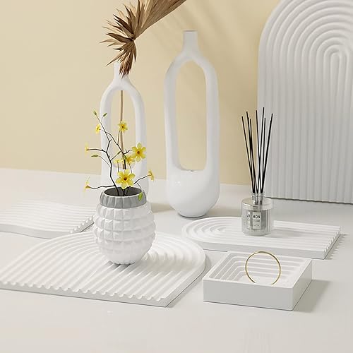 Miniatura 5 de Bandeja cuadrada ondulada de resina de silicona caja de almacenamiento de joyas molde de silicona para resina epoxi soporte de joyería para