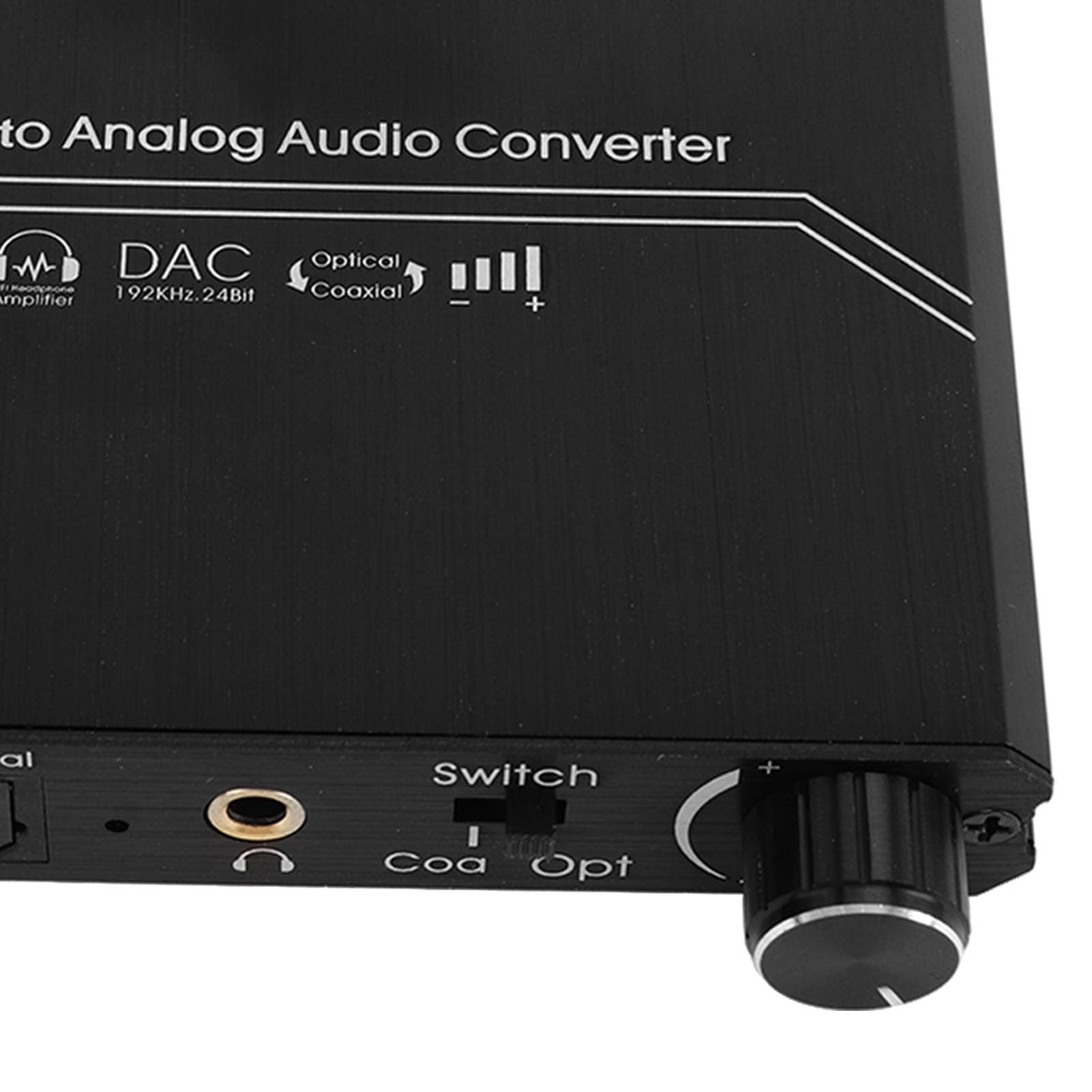 Convertitore audio digitale-analogico Mtlavishness con regolazione del volume Convertitore audio digitale da coassiale ad analogico stereo da 3,5 mm Adattatore 192 KHz 24 bit per